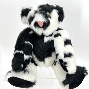 Vintage Vermont Teddy Bear Black & White Moving Jointed USA